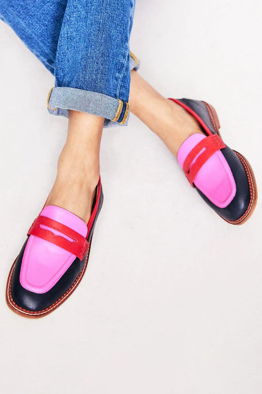 Faius™ | Svarta loafers med färgglada detaljer